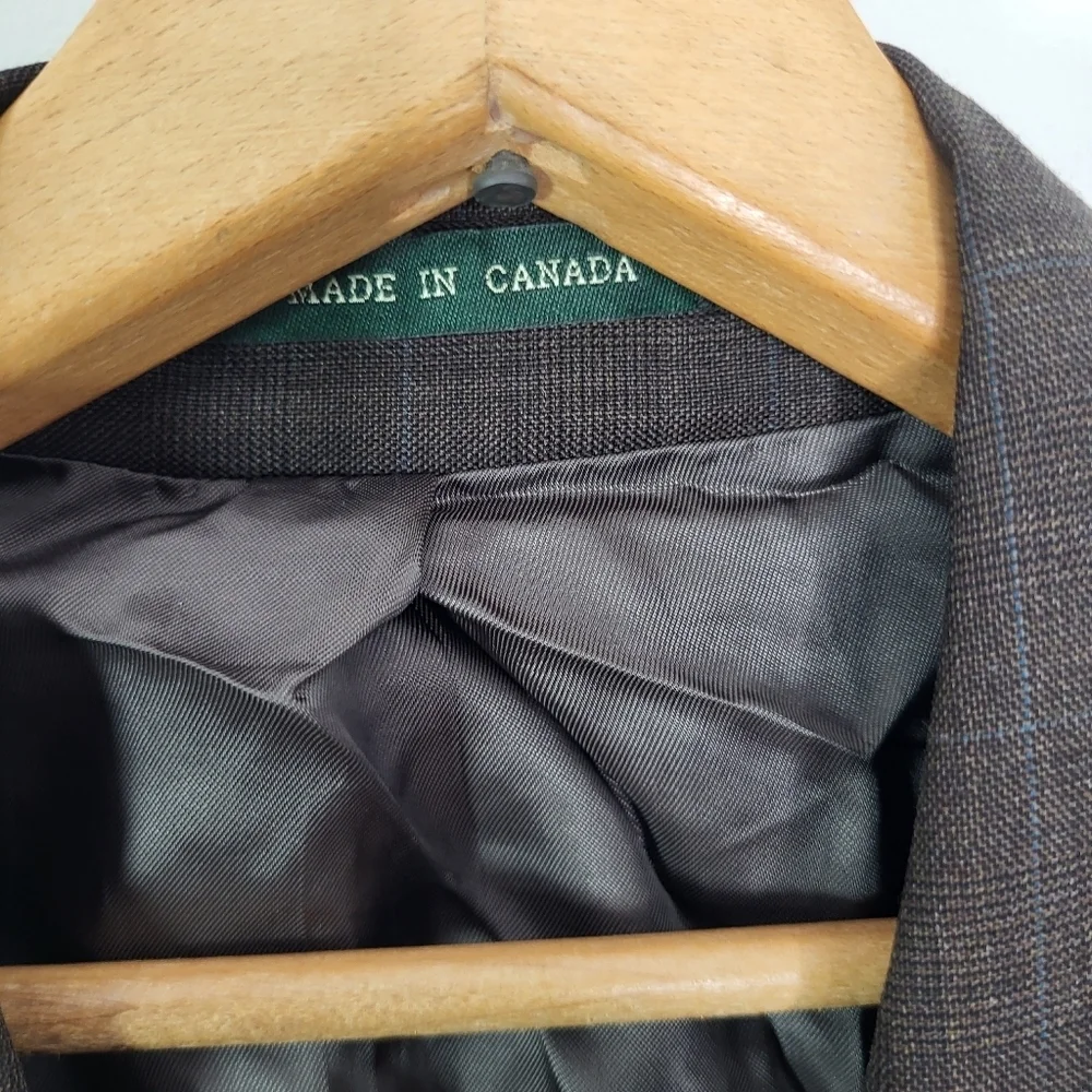 Lauren Ralph Lauren 100% Wool Men's Classic Brown Blazer SZ 44L Vintage